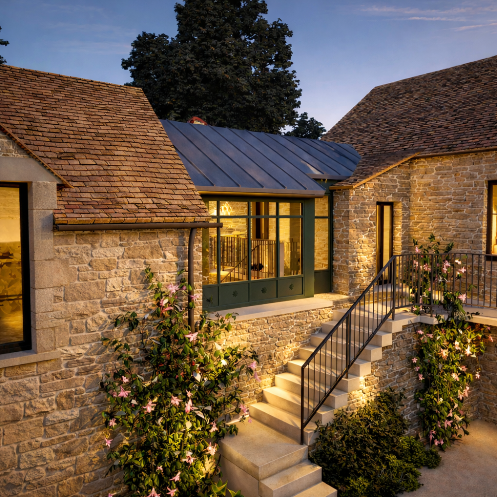 extension au coeur des vignes variante extension en acier